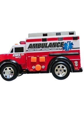 ROAD RIPPERS EMS PARAMEDIC AMBULANCE #17 TRUCK LIGHT SOUND TOY STATE Works! 5"